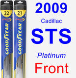 Front Wiper Blade Pack for 2009 Cadillac STS - Hybrid