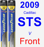 Front Wiper Blade Pack for 2009 Cadillac STS - Hybrid