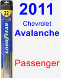 Passenger Wiper Blade for 2011 Chevrolet Avalanche - Hybrid