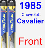 Front Wiper Blade Pack for 1985 Chevrolet Cavalier - Hybrid