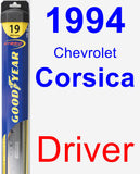 Driver Wiper Blade for 1994 Chevrolet Corsica - Hybrid
