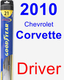 Driver Wiper Blade for 2010 Chevrolet Corvette - Hybrid