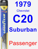 Passenger Wiper Blade for 1979 Chevrolet C20 Suburban - Hybrid