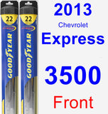 Front Wiper Blade Pack for 2013 Chevrolet Express 3500 - Hybrid