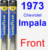 Front Wiper Blade Pack for 1973 Chevrolet Impala - Hybrid