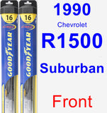 Front Wiper Blade Pack for 1990 Chevrolet R1500 Suburban - Hybrid