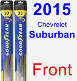 Front Wiper Blade Pack for 2015 Chevrolet Suburban - Hybrid