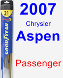 Passenger Wiper Blade for 2007 Chrysler Aspen - Hybrid