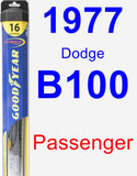 Passenger Wiper Blade for 1977 Dodge B100 - Hybrid