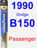 Passenger Wiper Blade for 1990 Dodge B150 - Hybrid
