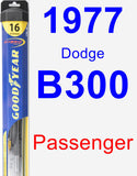 Passenger Wiper Blade for 1977 Dodge B300 - Hybrid