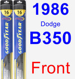 Front Wiper Blade Pack for 1986 Dodge B350 - Hybrid