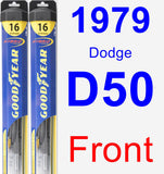 Front Wiper Blade Pack for 1979 Dodge D50 - Hybrid