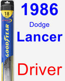 Driver Wiper Blade for 1986 Dodge Lancer - Hybrid