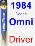 Driver Wiper Blade for 1984 Dodge Omni - Hybrid