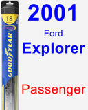 Passenger Wiper Blade for 2001 Ford Explorer - Hybrid