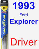 Driver Wiper Blade for 1993 Ford Explorer - Hybrid