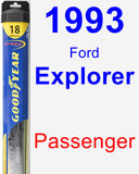 Passenger Wiper Blade for 1993 Ford Explorer - Hybrid