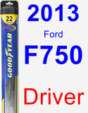 Driver Wiper Blade for 2013 Ford F750 - Hybrid