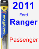 Passenger Wiper Blade for 2011 Ford Ranger - Hybrid