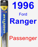 Passenger Wiper Blade for 1996 Ford Ranger - Hybrid