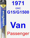 Passenger Wiper Blade for 1971 GMC G15/G1500 Van - Hybrid