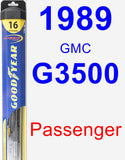 Passenger Wiper Blade for 1989 GMC G3500 - Hybrid