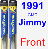Front Wiper Blade Pack for 1991 GMC Jimmy - Hybrid