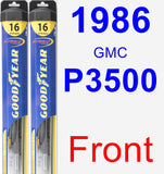Front Wiper Blade Pack for 1986 GMC P3500 - Hybrid