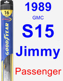 Passenger Wiper Blade for 1989 GMC S15 Jimmy - Hybrid