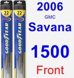 Front Wiper Blade Pack for 2006 GMC Savana 1500 - Hybrid