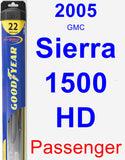 Passenger Wiper Blade for 2005 GMC Sierra 1500 HD - Hybrid