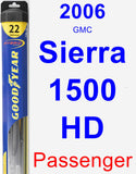 Passenger Wiper Blade for 2006 GMC Sierra 1500 HD - Hybrid