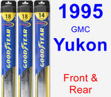Front & Rear Wiper Blade Pack for 1995 GMC Yukon - Hybrid
