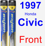 Front Wiper Blade Pack for 1997 Honda Civic - Hybrid