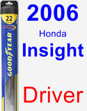 Driver Wiper Blade for 2006 Honda Insight - Hybrid