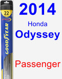 Passenger Wiper Blade for 2014 Honda Odyssey - Hybrid