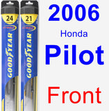 Front Wiper Blade Pack for 2006 Honda Pilot - Hybrid