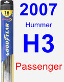 Passenger Wiper Blade for 2007 Hummer H3 - Hybrid