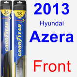 Front Wiper Blade Pack for 2013 Hyundai Azera - Hybrid