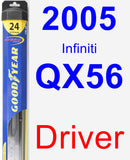 Driver Wiper Blade for 2005 Infiniti QX56 - Hybrid