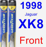Front Wiper Blade Pack for 1998 Jaguar XK8 - Hybrid