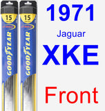 Front Wiper Blade Pack for 1971 Jaguar XKE - Hybrid