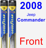 Front Wiper Blade Pack for 2008 Jeep Commander - Hybrid