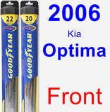 Front Wiper Blade Pack for 2006 Kia Optima - Hybrid