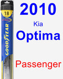 Passenger Wiper Blade for 2010 Kia Optima - Hybrid