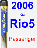 Passenger Wiper Blade for 2006 Kia Rio5 - Hybrid