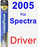 Driver Wiper Blade for 2005 Kia Spectra - Hybrid