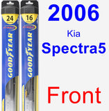 Front Wiper Blade Pack for 2006 Kia Spectra5 - Hybrid