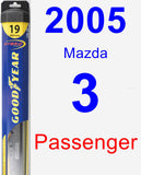 Passenger Wiper Blade for 2005 Mazda 3 - Hybrid